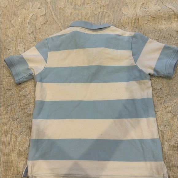 Sfera (Spain) boys Polo Shirt Size 7-8 Cotton white and light blue stripes - Picture 4 of 4